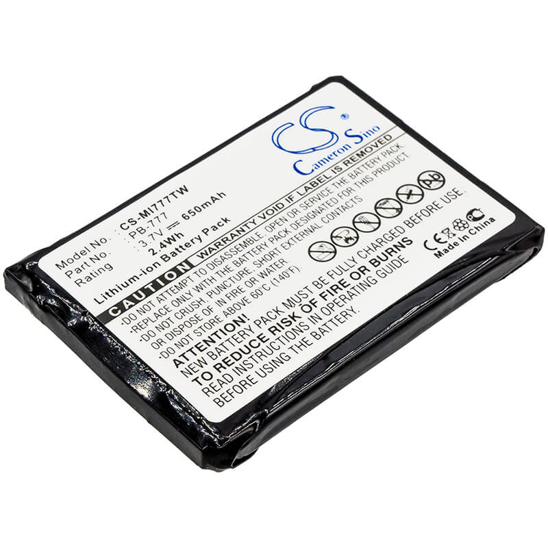 3.7V, 650mAh, Li-ion Battery fits Midland, 777, Pmr446+, 2.405Wh