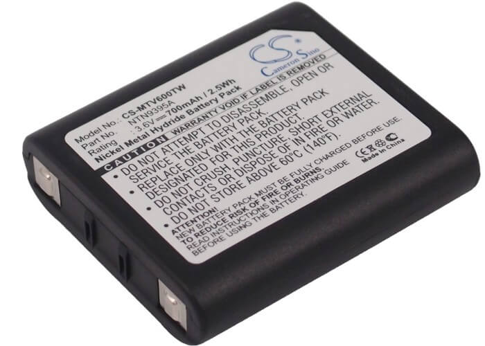 3.6V, 700mAh, Ni-MH Battery fits Motorola, Talkabout T6000, Talkabout T6200, 2.52Wh