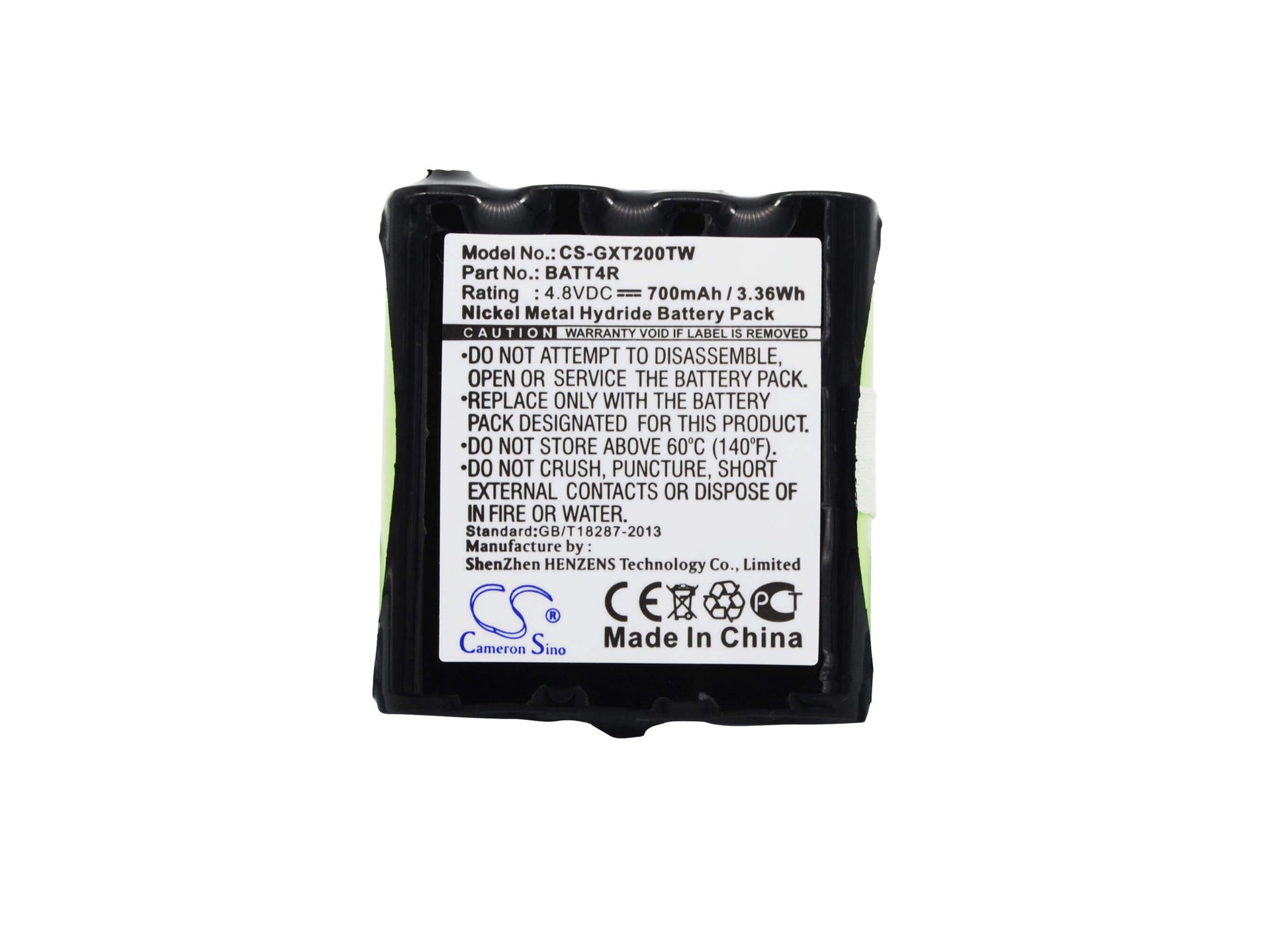 4.8V, 700mAh, Ni-MH Battery fits Switel, Wtf732, Wtf735, 3.36Wh