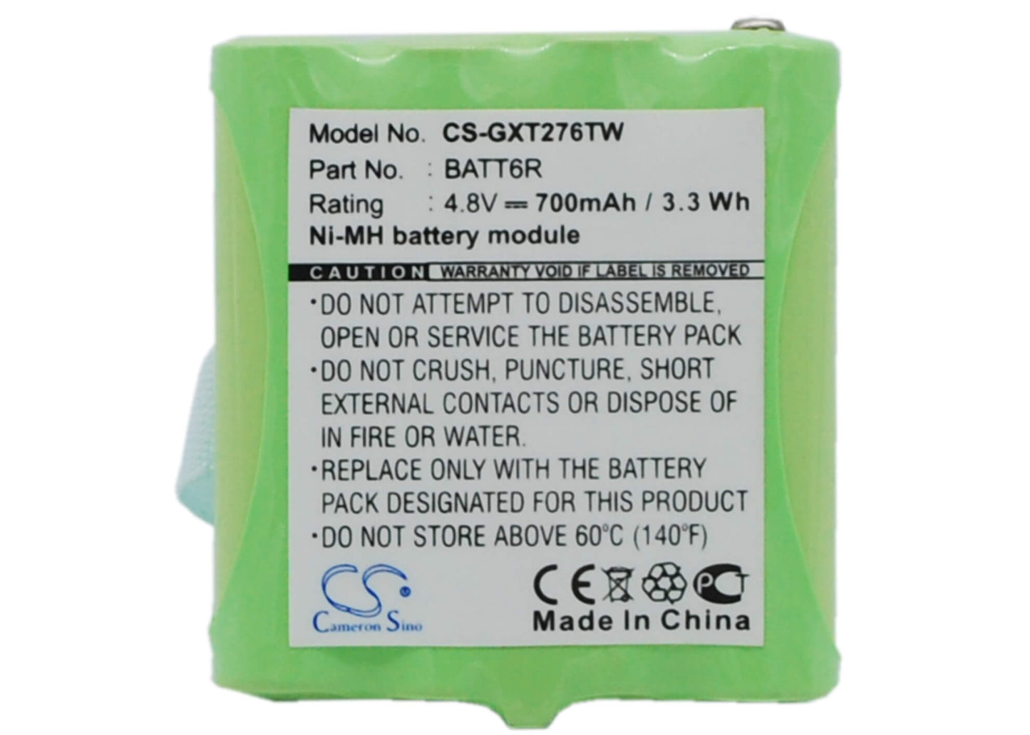 4.8V, 700mAh, Ni-MH Battery fits Midland, C881, Gxt635, 3.36Wh