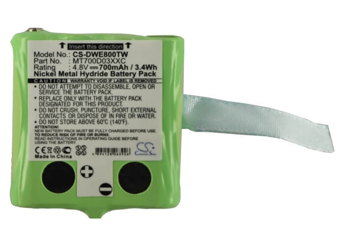 4.8V, 700mAh, Ni-MH Battery fits Simvalley, Px-1755, Px-1761, 3.36Wh