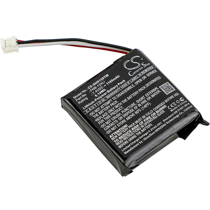 7.4V, 1100mAh, Li-Polymer Battery fits Standard Horizon, Hx150, 8.14Wh