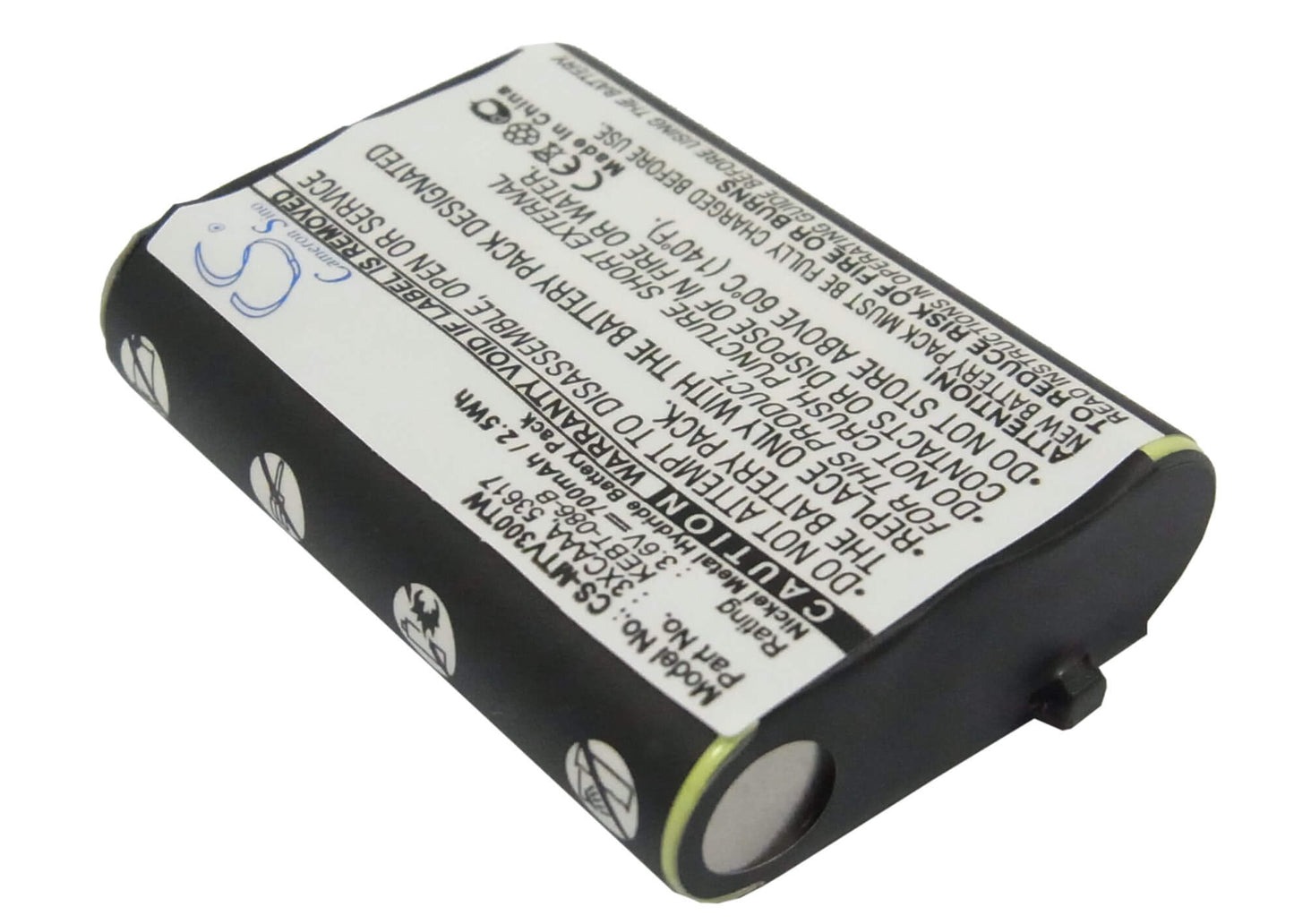 3.6V, 700mAh, Ni-MH Battery fits Motorola, Fv300, Fv500, 2.52Wh
