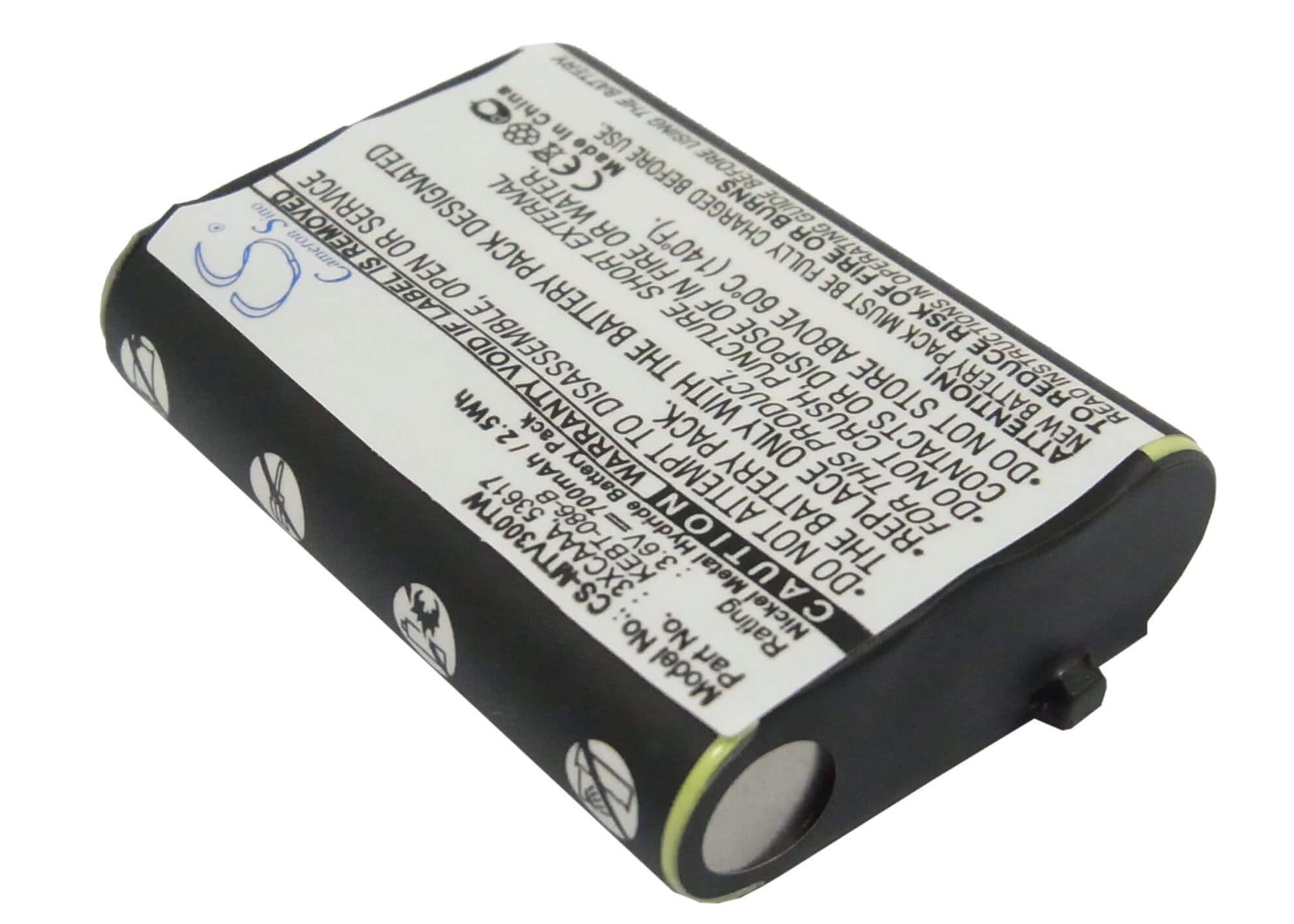 3.6V, 700mAh, Ni-MH Battery fits Motorola, Fv300, Fv500, 2.52Wh