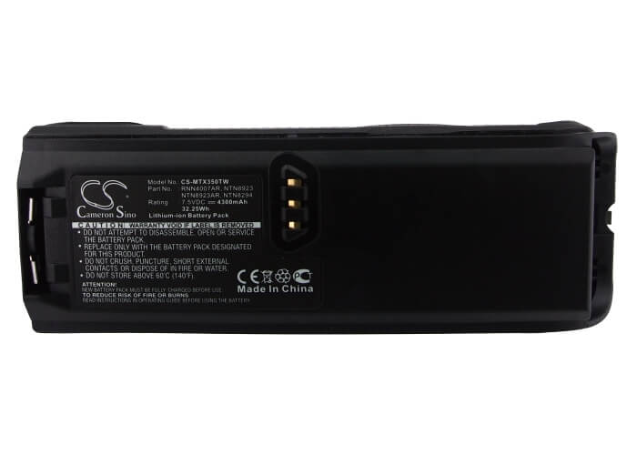 7.5V, 4300mAh, Li-ion Battery fits Motorola, Ntn8293, Ntn8294, 32.25Wh