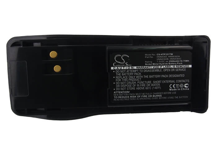 7.5V, 2500mAh, Ni-MH Battery fits Motorola, Gp350, 18.75Wh