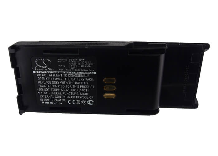 7.5V, 2000mAh, Ni-MH Battery fits Motorola, Radius P1225, Radius P1225 Ls, 15Wh