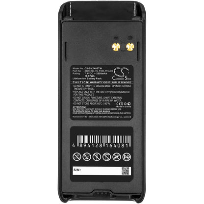 7.4V, 2550mAh, Li-ion Battery fits Standard Horizon, Hx400is, 18.87Wh