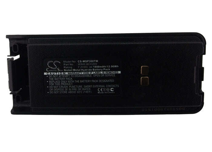 7.2V, 1800mAh, Ni-MH Battery fits Maxon, Sp300, Sp310, 12.96Wh