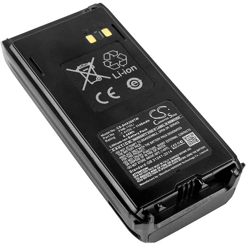 7.4V, 1140mAh, Li-ion Battery fits Standard Horizon, Hx 290, Hx290, 8.436Wh