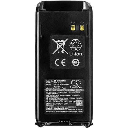 7.4V, 1140mAh, Li-ion Battery fits Standard Horizon, Hx 290, Hx290, 8.436Wh