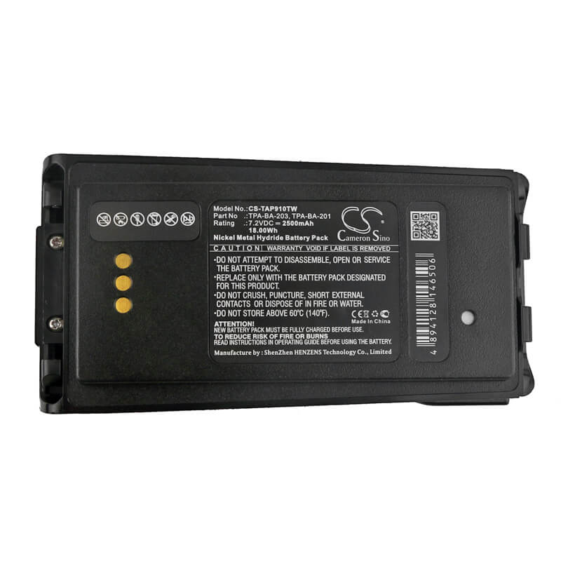 7.2V, 2500mAh, Ni-MH Battery fits Tait, Tp9100, Tp9135, 18Wh