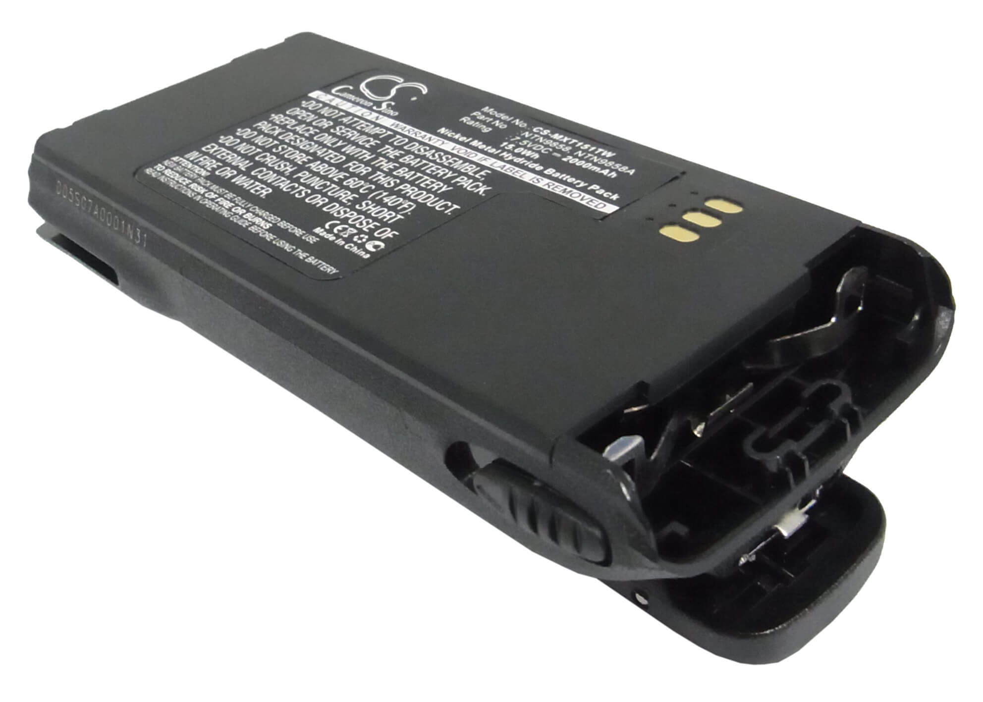 7.5V, 2000mAh, Ni-MH Battery fits Motorola, Mt1500, Nt1500, 15Wh