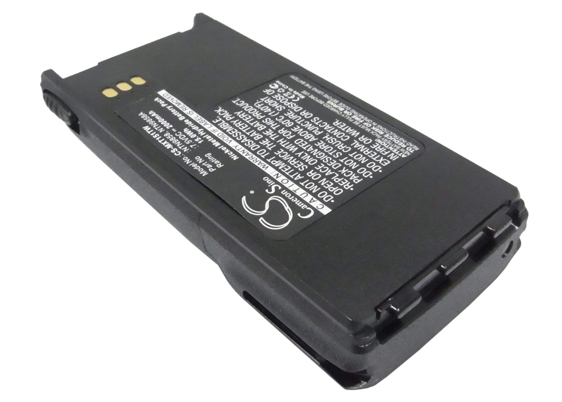 7.5V, 2000mAh, Ni-MH Battery fits Motorola, Mt1500, Nt1500, 15Wh