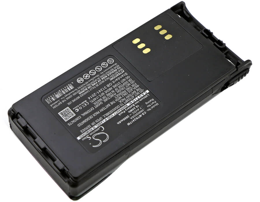 7.4V, 2600mAh, Li-ion Battery fits Motorola, Gp1280, Gp140, 19.24Wh