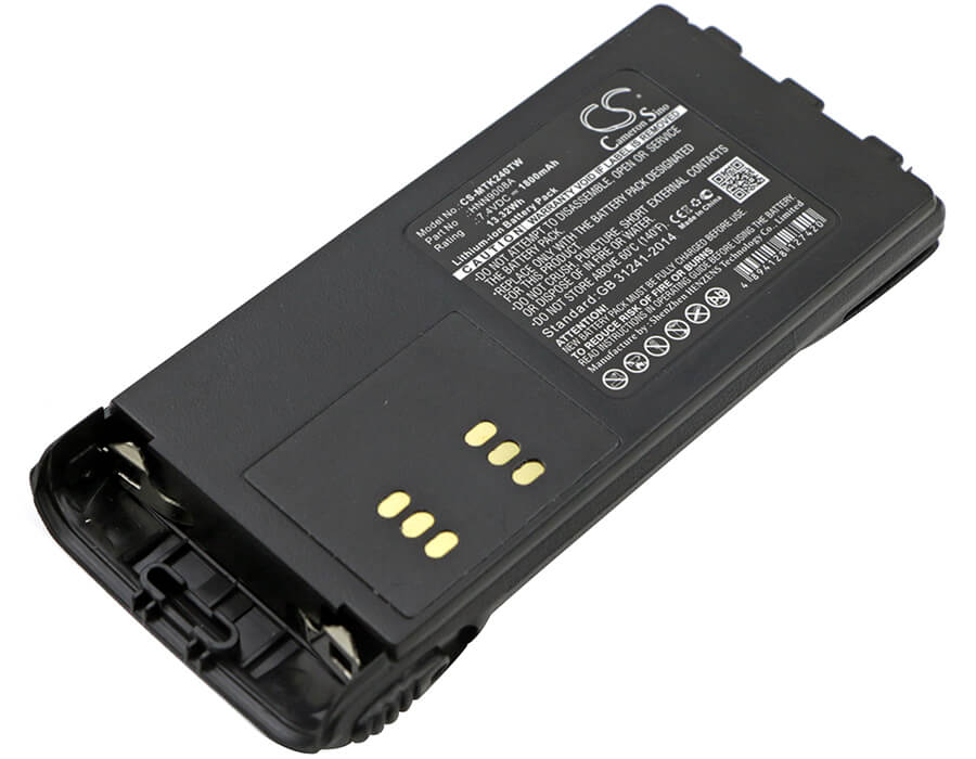 7.4V, 1800mAh, Li-ion Battery fits Motorola, Gp1280, Gp140, 13.32Wh