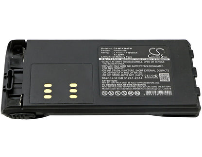 7.4V, 1800mAh, Li-ion Battery fits Motorola, Gp1280, Gp140, 13.32Wh