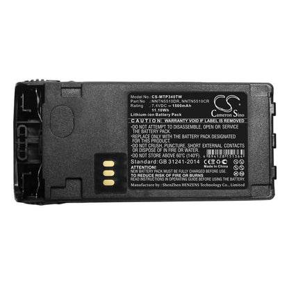 7.4V, 1500mAh, Li-ion Battery fits Motorola, Gp329 Ex, Gp340 Ex, 11.1Wh