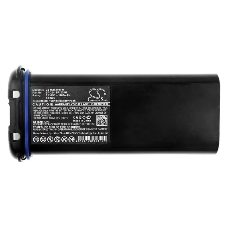7.2V, 1100mAh, Ni-MH Battery fits Icom, Ic-ic-m2a, Ic-ic-m31, 7.92Wh