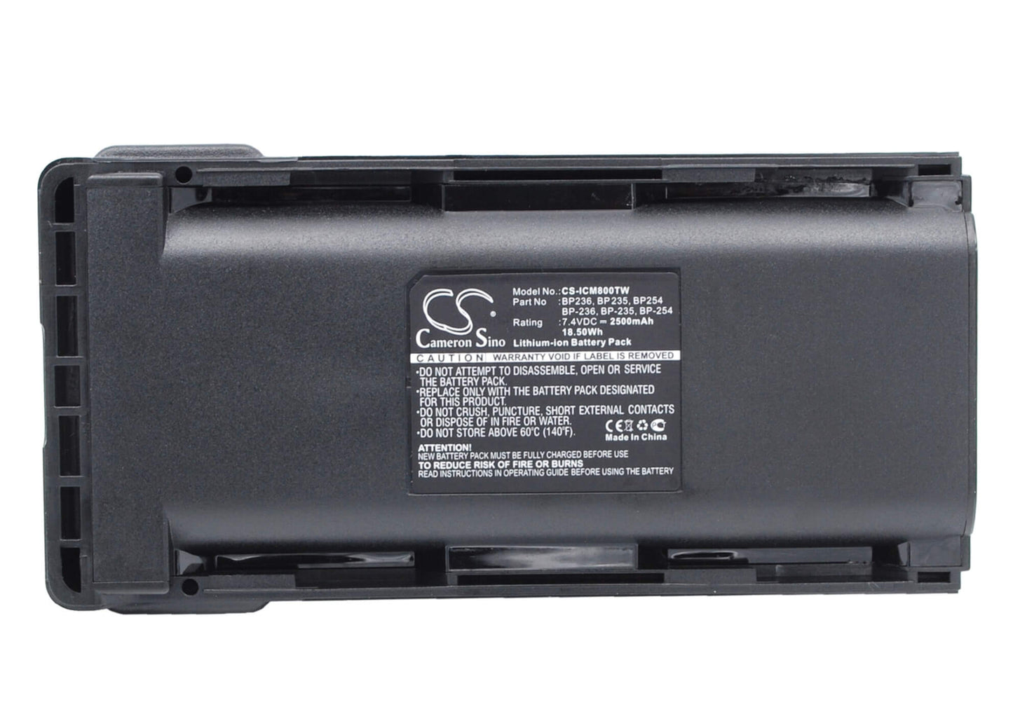 7.4V, 2500mAh, Li-ion Battery fits Icom, Ic-f70, Ic-f70d, 18.5Wh