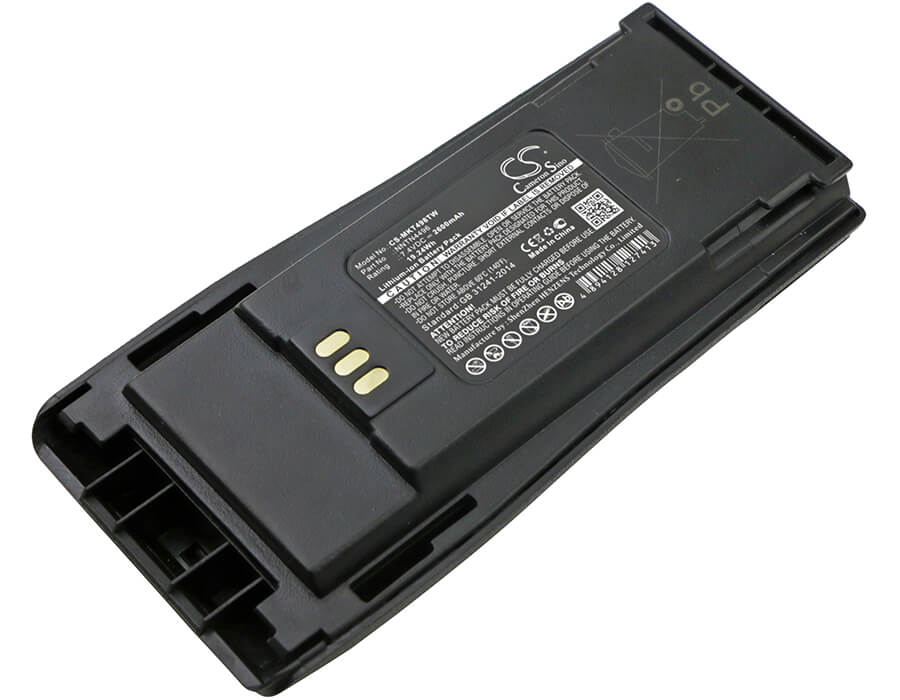 7.4V, 2600mAh, Li-ion Battery fits Motorola, Cp040, Cp140, 19.24Wh
