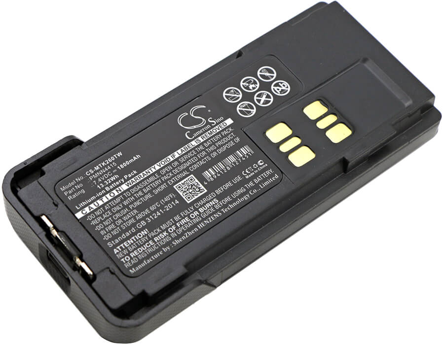 7.4V, 1800mAh, Li-ion Battery fits Motorola, Dp2400, Dp-2400, 13.32Wh