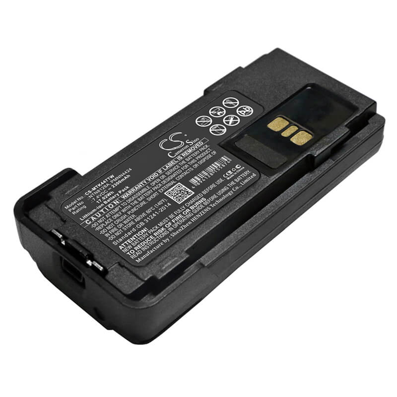 CS-MTK447TW, Two-way Radio 7.4V, 2300mAh, Li-ion Battery fits Motorola, Apx2000, Apx-2000, 17.02Wh