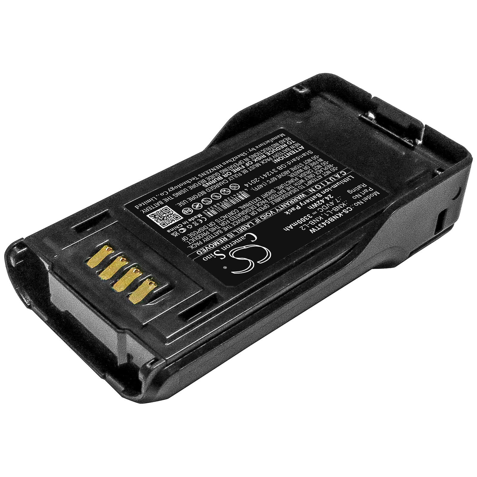 7.4V, 3300mAh, Li-ion Battery fits Kenwood, Nx-5000, Nx-5200, 24.42Wh