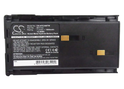 7.2V, 1800mAh, Ni-MH Battery fits Hyt, Tc-268s, Tc-368, 12.96Wh