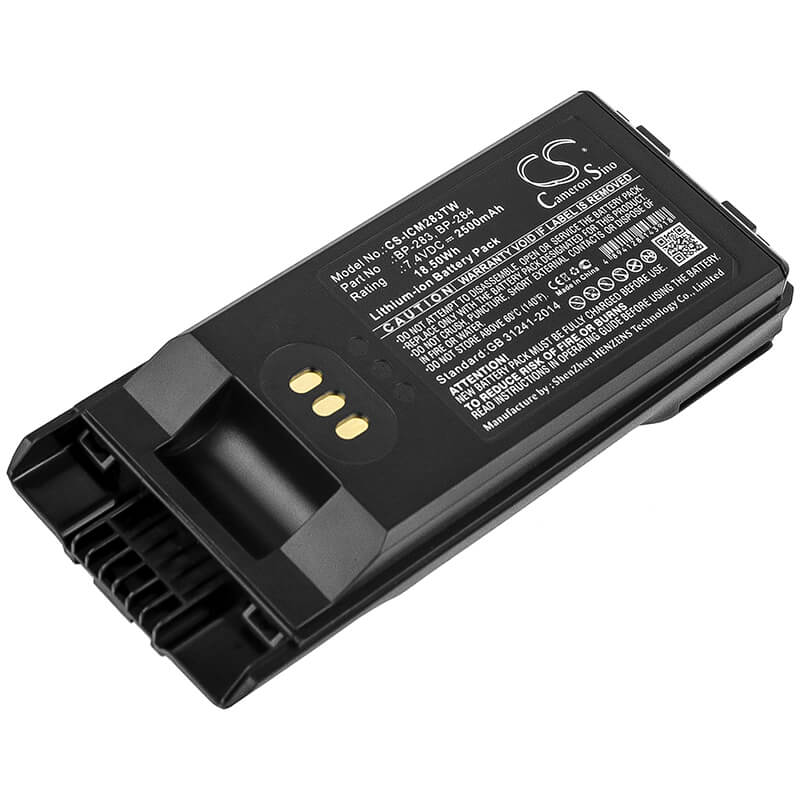 7.4V, 2500mAh, Li-ion Battery fits Icom, Ic-f3400, Ic-f3400d, 18.5Wh