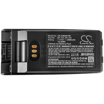 7.4V, 2500mAh, Li-ion Battery fits Icom, Ic-f3400, Ic-f3400d, 18.5Wh