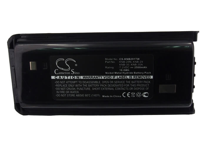 7.2V, 2500mAH, Ni-MH Battery fits Kenwood, Nx-240, Nx-240v, 18Wh