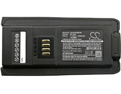7.4V, 2000mAh, Li-ion Battery fits Hytera, Pt580h, Pt580h Plus, 14.8Wh