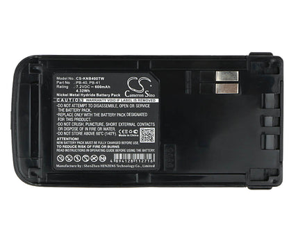 7.2V, 600mAh, Ni-MH Battery fits Kenwood, Tk-2118, Tk-3118, 4.32Wh