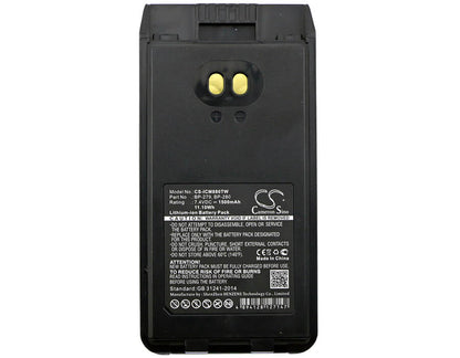 7.4V, 1500mAh, Li-ion Battery fits Icom, F1000, F1000d, 11.1Wh