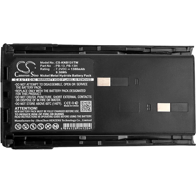 7.2V, 1300mAh, Ni-MH Battery fits Kenwood, Th-26at, Th-27, 9.36Wh