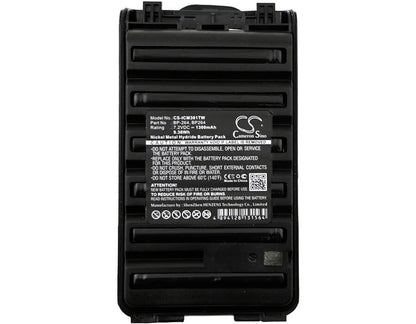 7.2V, 1300mAh, Ni-MH Battery fits Icom, Ic-f3001, Ic-f3002, 9.36Wh