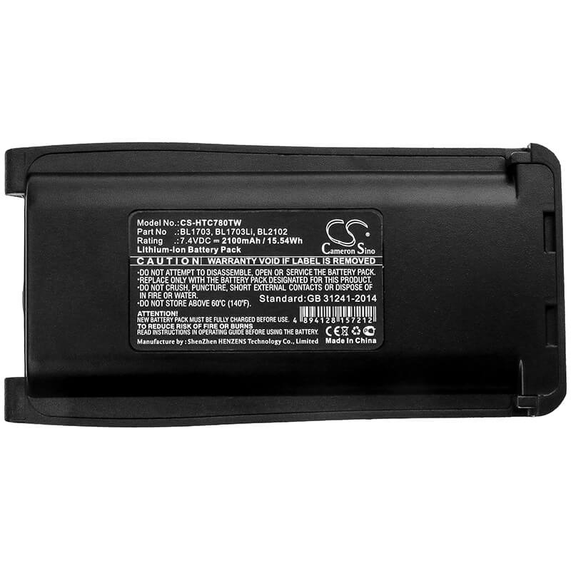 7.4V, 2100mAh, Li-ion Battery fits Hyt, Tc 800m, Tc-700, 15.54Wh