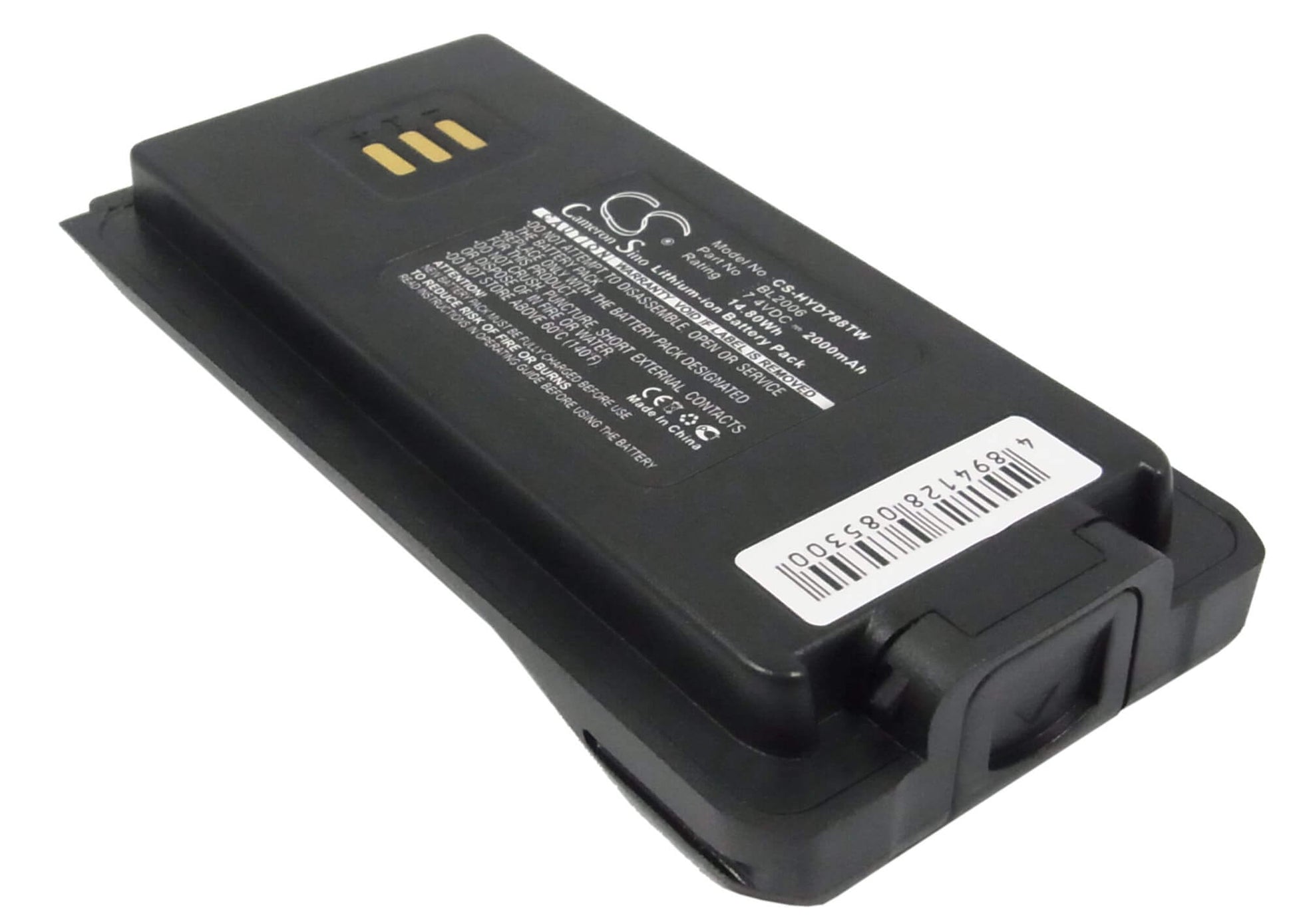 7.4V, 2000mAh, Li-ion Battery fits Hytera, Pd7, Pd785, 14.8Wh