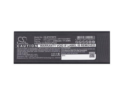 7.4V, 2300mAh, Li-ion Battery fits Cassidian, P3g, Tph700, 17.02Wh