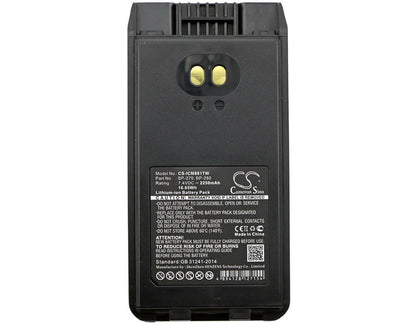 7.4V, 2250mAh, Li-ion Battery fits Bearcom, Bc1000, Ic-f1000, 16.65Wh