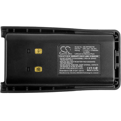 7.4V, 1700mAh, Li-ion Battery fits Kirisun, Fp-560, Pt-560, 12.58Wh