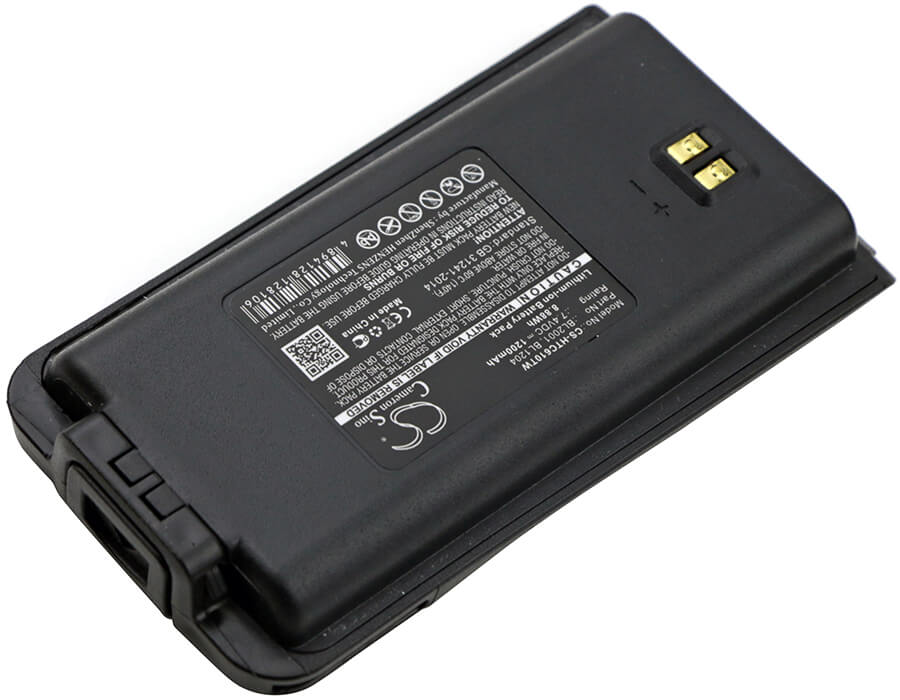 7.4V, 1200mAh, Li-ion Battery fits Hyt, Tc-610, Tc-610p, 8.88Wh