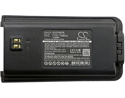 7.4V, 2000mAh, Li-ion Battery fits Hytera, Tc-610, Tc-610p, 14.8Wh