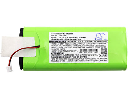 7.2V, 1500mAh, Ni-MH Battery fits Ritron, Jmx-100, Jmx-150, 10.8Wh