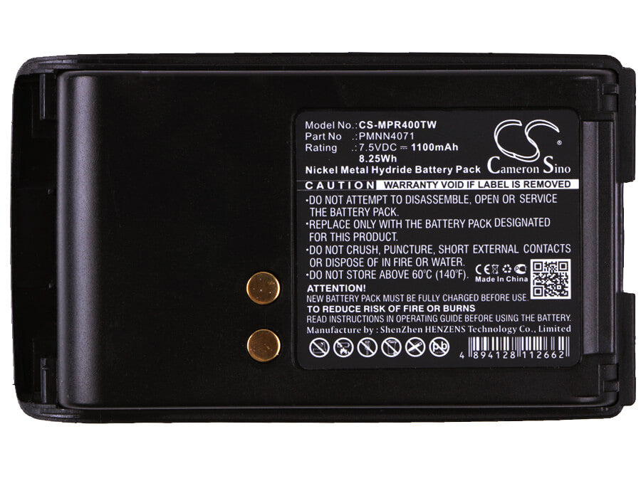 7.5V, 1100mAh, Ni-MH Battery fits Motorola, A6, A8, 8.25Wh