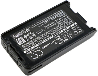 7.4V, 2000mAh, Li-ion Battery fits Kenwood, Nx-220, Nx-320, 14.8Wh
