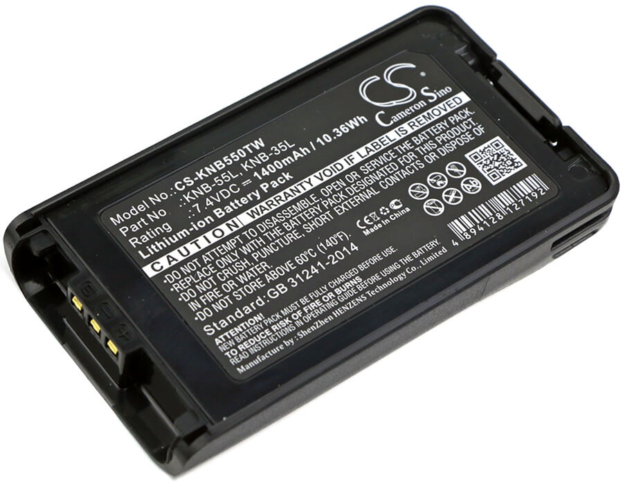 7.4V, 1400mAh, Li-ion Battery fits Kenwood, Nx-220, Nx-320, 10.36Wh
