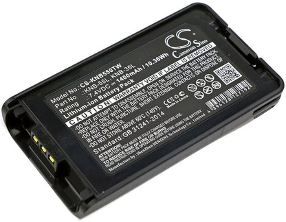 7.4V, 1400mAh, Li-ion Battery fits Kenwood, Nx-220, Nx-320, 10.36Wh