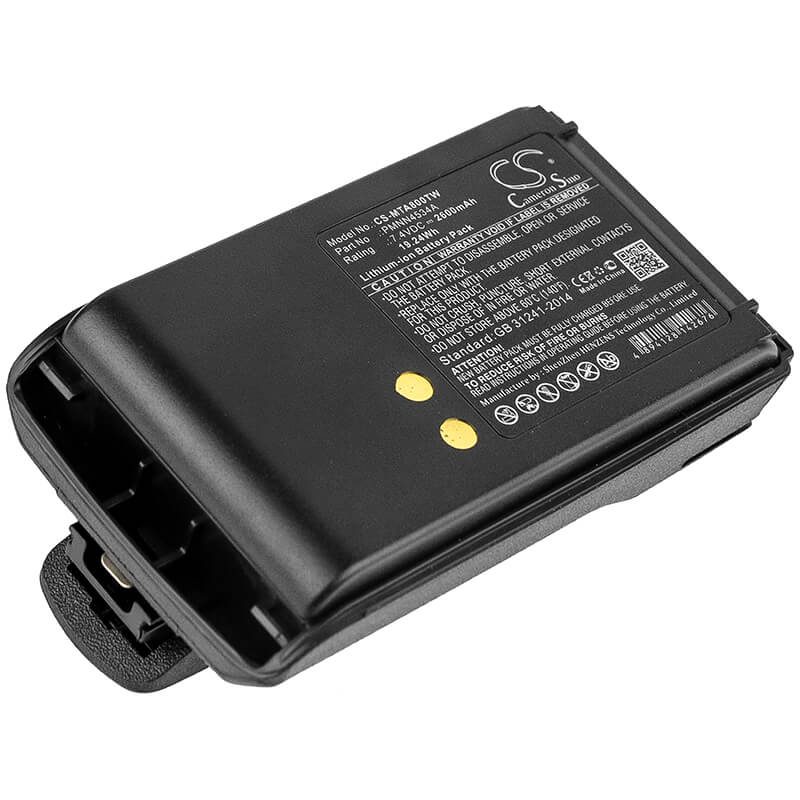 7.4V, 2600mAh, Li-ion Battery fits Motorola, Mag One A8, Mag One A8d, 19.24Wh